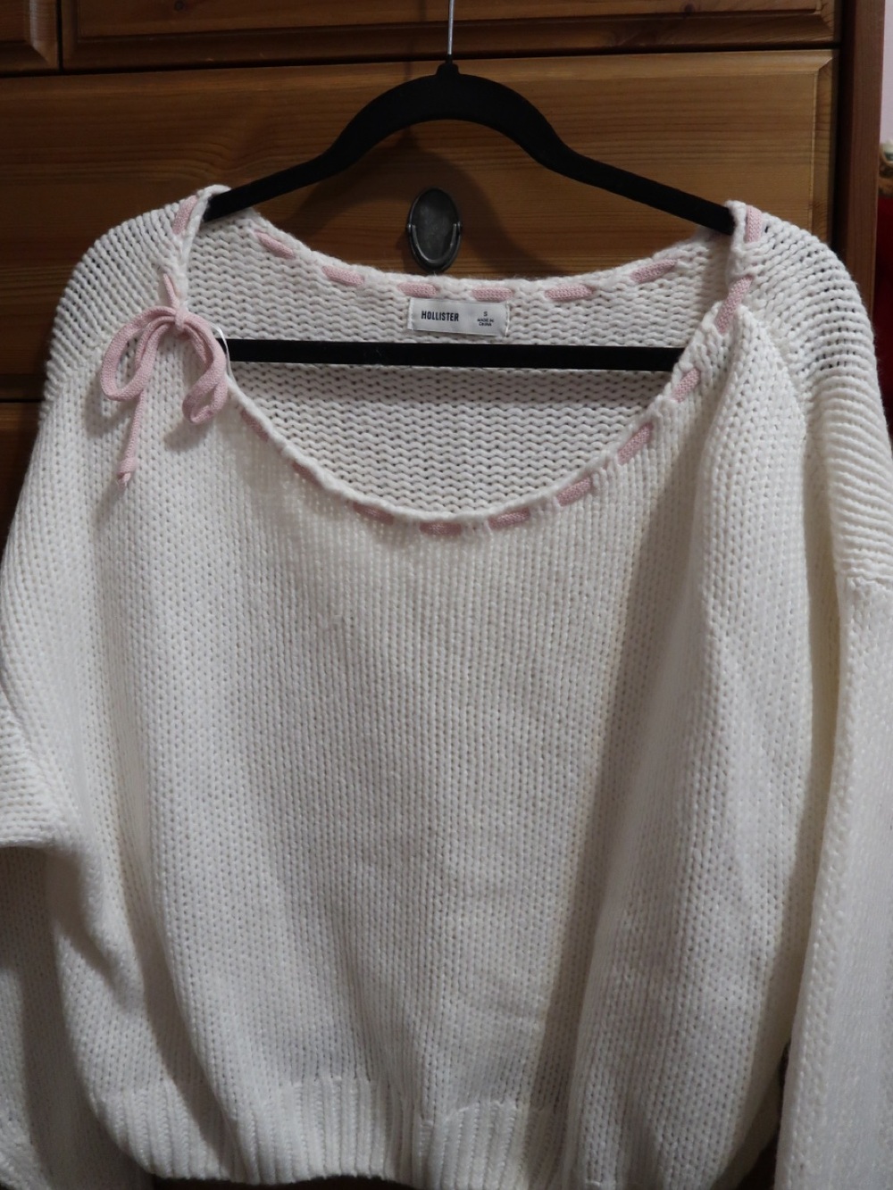 Hollister off the shoulder white sweater